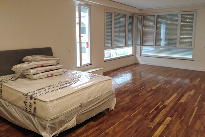 Private REsidence exotic hard wooden floor parquet-15