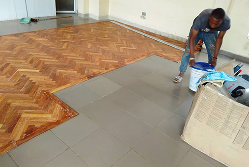 CalcitBond Product limited - Best Exotic hard wooded floor parquet - ongoing project 21
