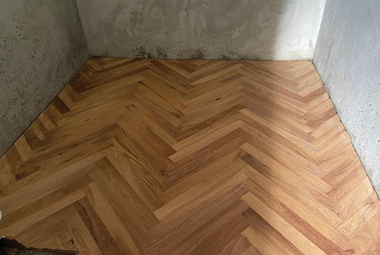 Herring Bone in Tongue & Groove - Calcitbond Products Limited - exotic hardwood flooring supplier 1