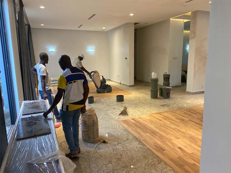 Calcitbond Products Limited - exotic hard wood flooring supplier - Exotic Hardwood Flooring - Exotic hardwood floor maintenance - Maitama FCT project 4