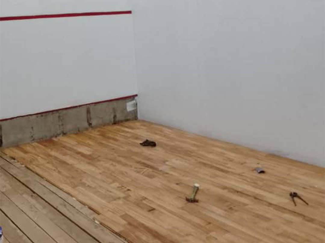 Calcitbond Products Limited - exotic hard wood flooring supplier - Exotic Hardwood Flooring - Exotic hardwood floor maintenance - Squash court port harcourt work in progress 2