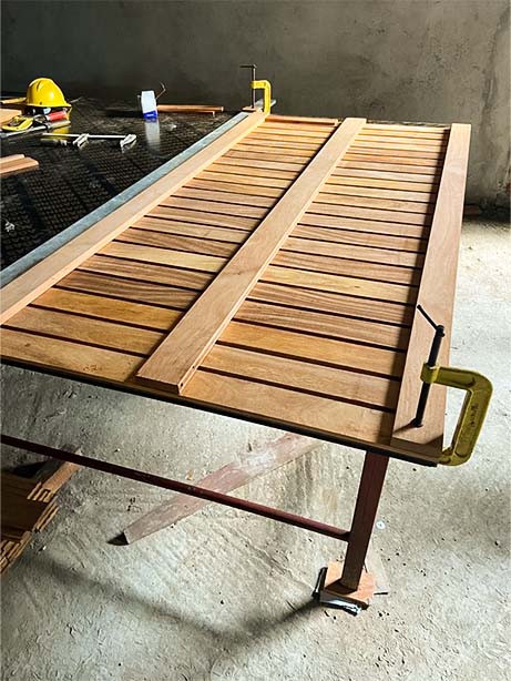 Calcitbond-Products-Limited-exotic-hard-wood-flooring-Manufacturer-Exotic-Hardwood-work in progress Shower platform 1