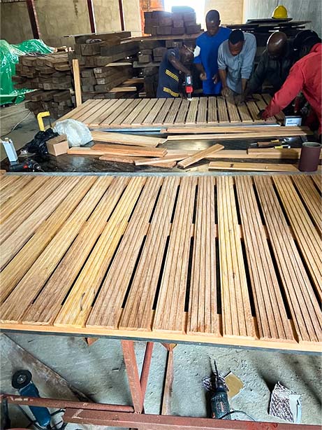 Calcitbond-Products-Limited-exotic-hard-wood-flooring-Manufacturer-Exotic-Hardwood-work in progress Shower platform 4