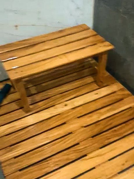 Calcitbond Products Limited-exotic hardwood flooring Manufacturer-Bathroom Shower platform and shower bench in hard wood 2