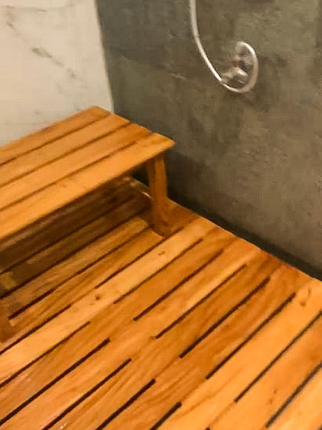 Calcitbond Products Limited-exotic hardwood flooring Manufacturer-Bathroom Shower platform and shower bench in hard wood 4