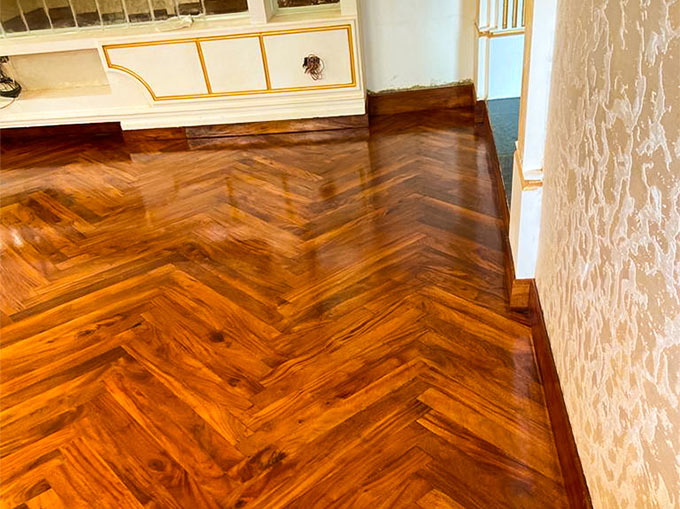 Abuja Hardwood Flooring Installation project in gwarimpa 3
