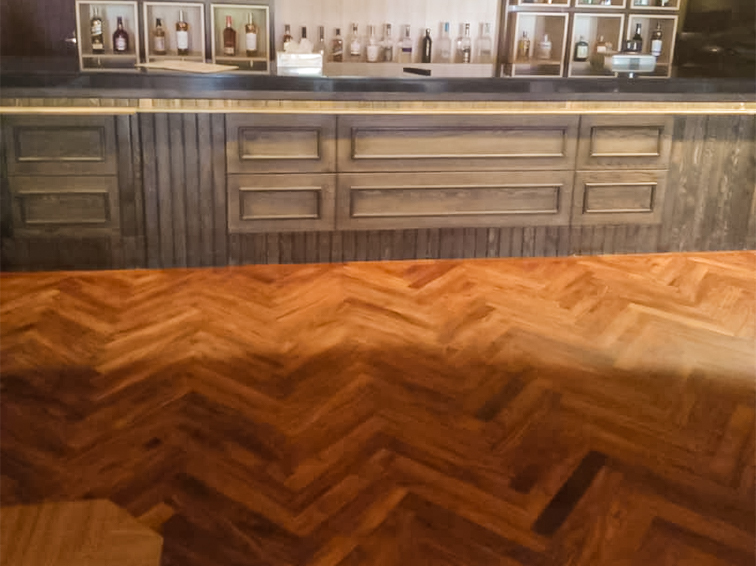 hardwood flooring - Finished Hardwood Flooring Installation - Abuja Maitama Lounge